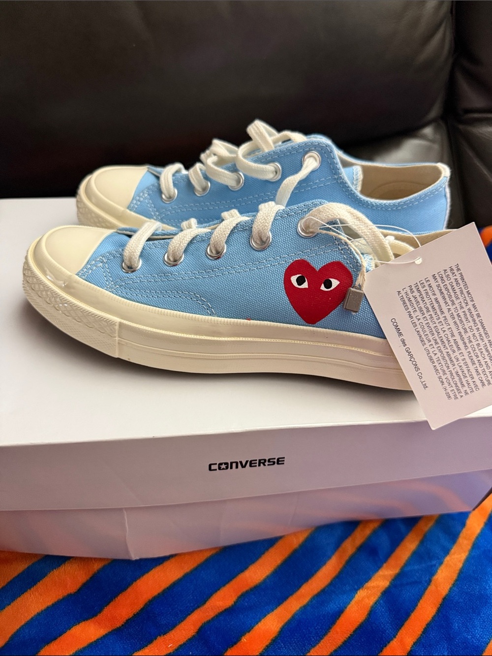 NIB converse x PLAY Comme des Garçons Low Top Sneaker - size 4 M / 6 W